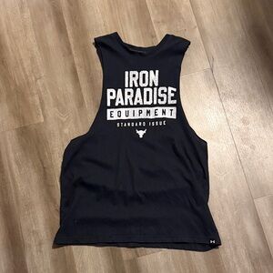 Under Armour Black Iron Paradise Drop Arm Muscle Tank